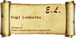 Engl Ludovika névjegykártya